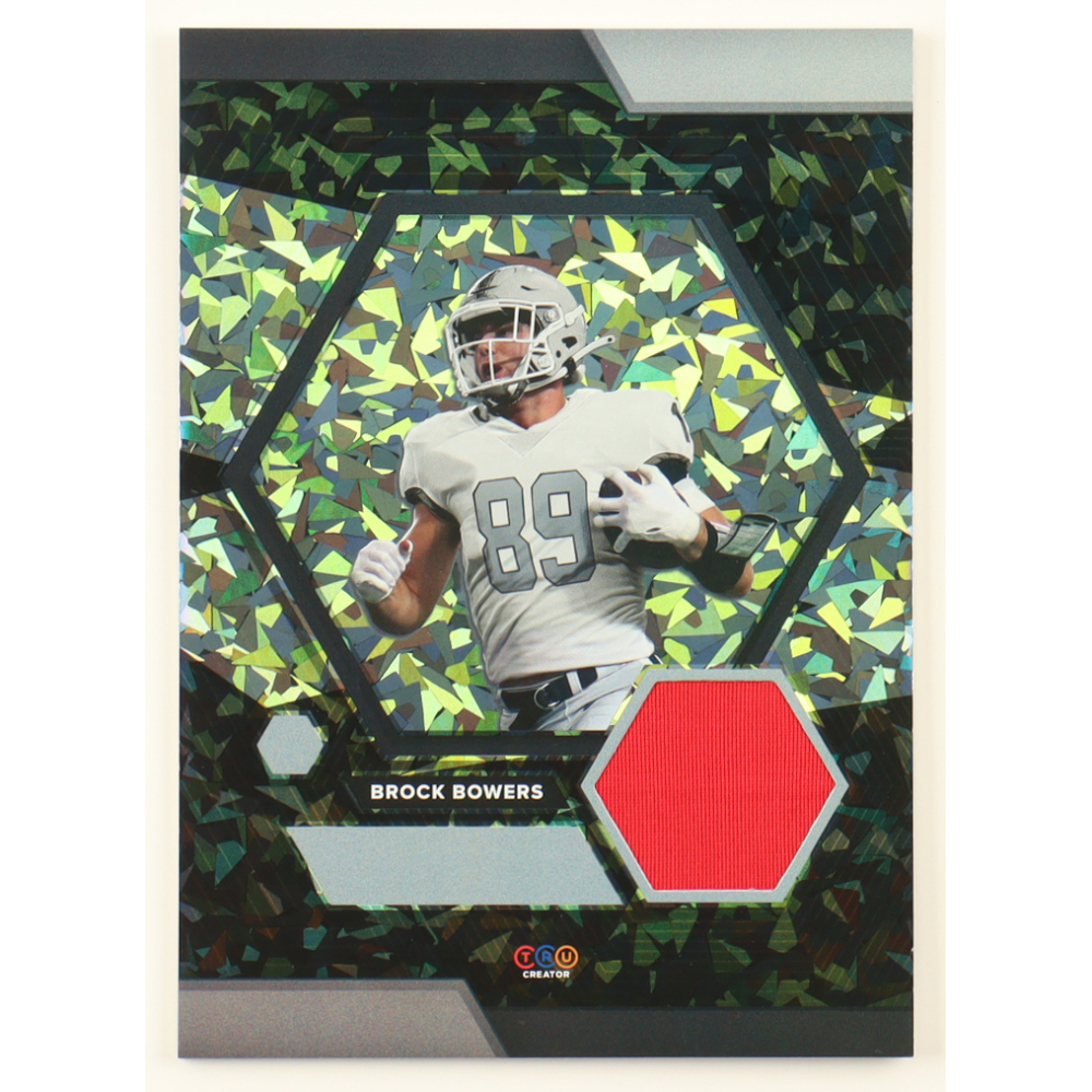 Brock Bowers 2024 TruSport Jumbo TruCreator Cracked Ice #07 #JCBB JSY RC at PristineAuction.com