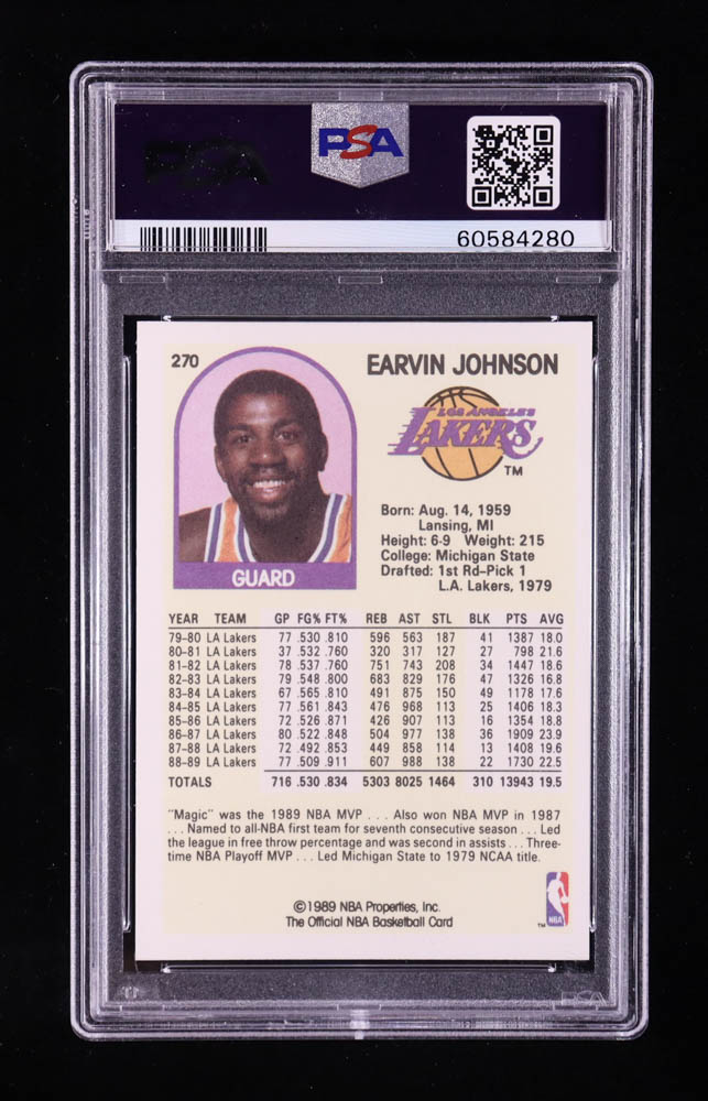 Magic Johnson 1989-90 Hoops #270 (PSA 9) at PristineAuction.com Magic Johnson 1989-90 Hoops #270 (PSA 9) at PristineAuction.com