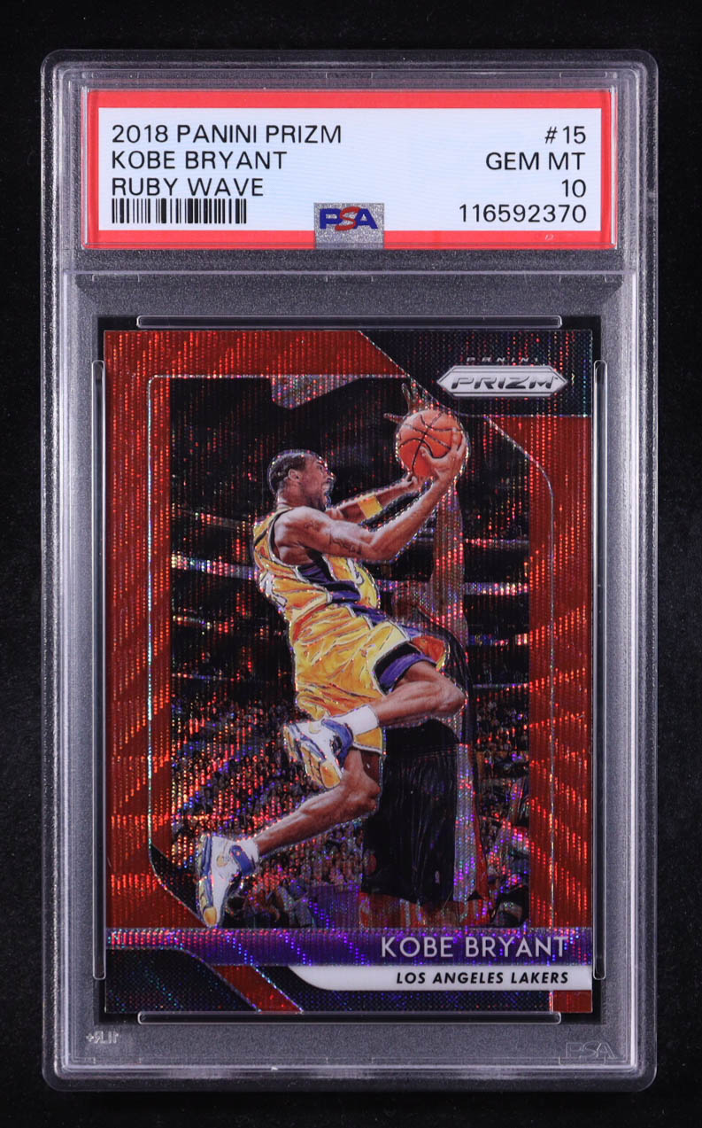 Kobe Bryant 2018-19 Panini Prizm Prizms Ruby Wave #15 (PSA 10) at PristineAuction.com Kobe Bryant 2018-19 Panini Prizm Prizms Ruby Wave #15 (PSA 10) at PristineAuction.com