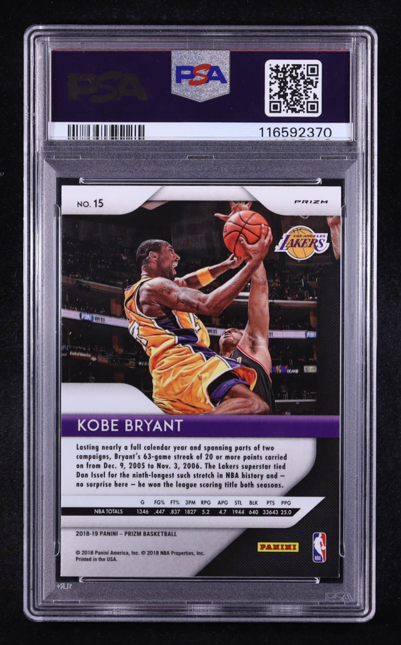 Kobe Bryant 2018-19 Panini Prizm Prizms Ruby Wave #15 (PSA 10) at PristineAuction.com Kobe Bryant 2018-19 Panini Prizm Prizms Ruby Wave #15 (PSA 10) at PristineAuction.com