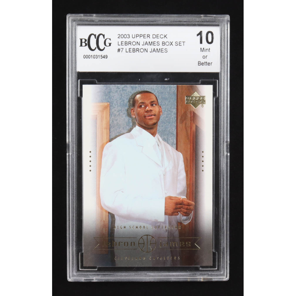 LeBron James 2003 Upper Deck LeBron James Box Set High School Superstar #7 RC (BCCG 10) at PristineAuction.com