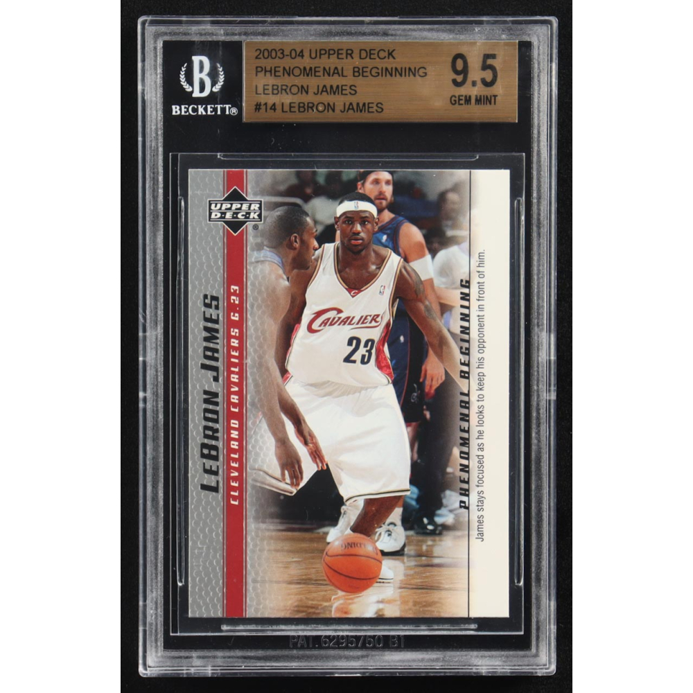 Lebron James 2003-04 Upper Deck Phenomenal Beginning #14 RC (BGS 9.5) at PristineAuction.com