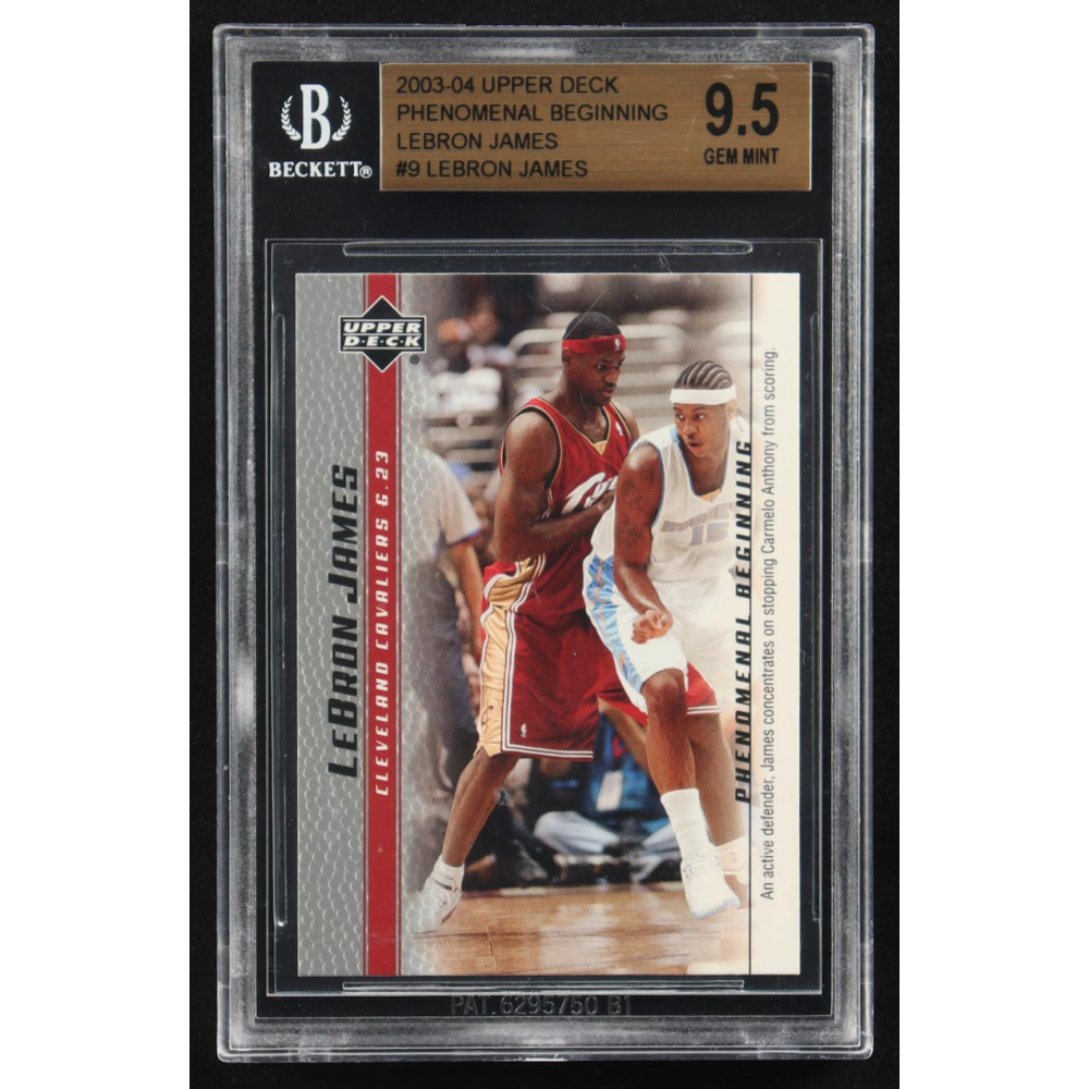 Lebron James 2003-04 Upper Deck Phenomenal Beginning #9 RC (BGS 9.5) at PristineAuction.com