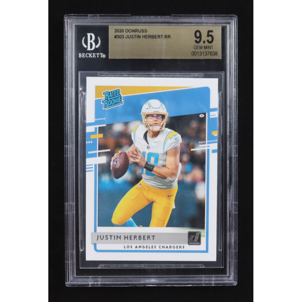Justin Herbert 2020 Donruss #303 RR RC (BGS 9.5) at PristineAuction.com