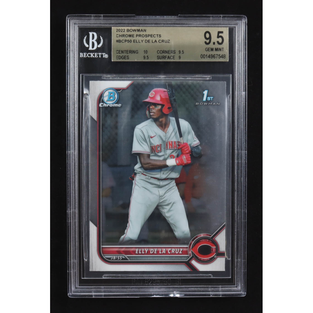 Elly De La Cruz 2022 Bowman Chrome Prospects #BCP50 RC (BGS 9.5) at PristineAuction.com