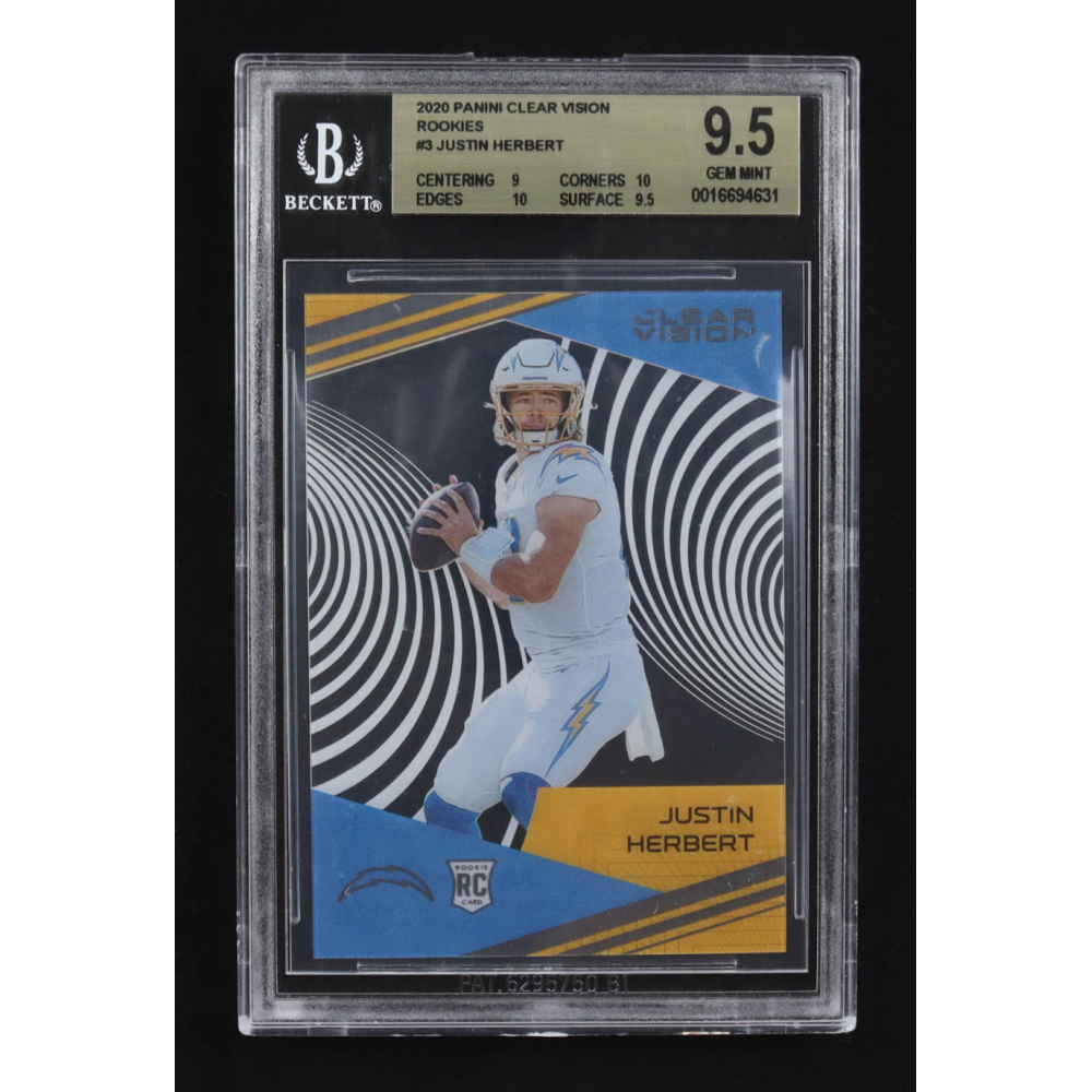 Justin Herbert 2020 Panini Clear Vision Rookies #3 RC (BGS 9.5) at PristineAuction.com