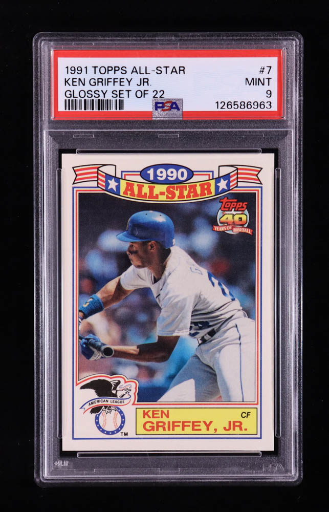 Ken Griffey Jr. 1991 Topps Glossy All-Stars #7 (PSA 9) at PristineAuction.com Ken Griffey Jr. 1991 Topps Glossy All-Stars #7 (PSA 9) at PristineAuction.com