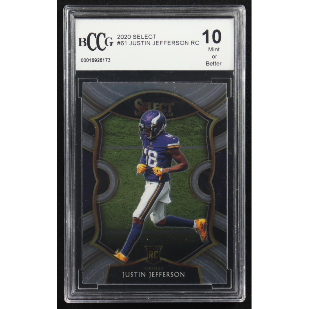 Justin Jefferson 2020 Panini Select #61 RC (BCCG 10) at PristineAuction.com