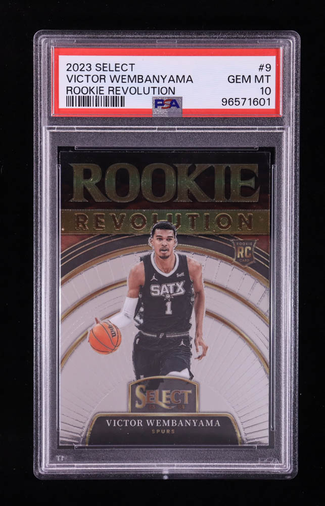 Victor Wembanyama 2023-24 Select Rookie Revolution #9 RC (PSA 10) at PristineAuction.com Victor Wembanyama 2023-24 Select Rookie Revolution #9 RC (PSA 10) at PristineAuction.com