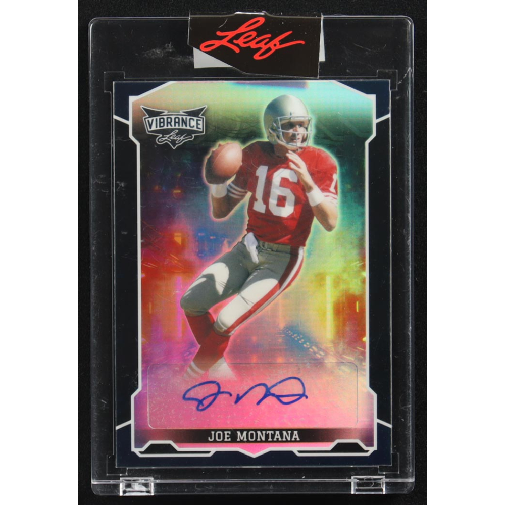 Joe Montana 2022 Leaf Vibrance Auto #BA-JM3 at PristineAuction.com