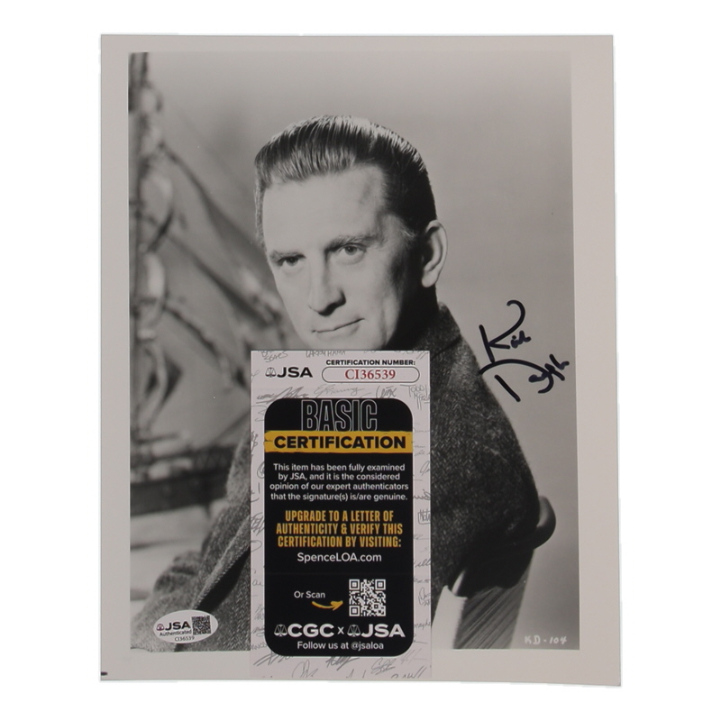 Kirk Douglas Signed 8x10 Photo (JSA) at PristineAuction.com Kirk Douglas Signed 8x10 Photo (JSA) at PristineAuction.com