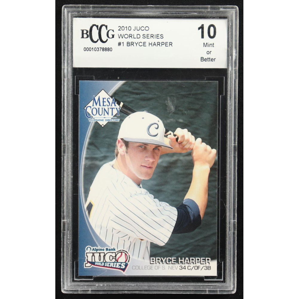 Bryce Harper 2010 Juco World Series #1 RC (BCCG 10) at PristineAuction.com