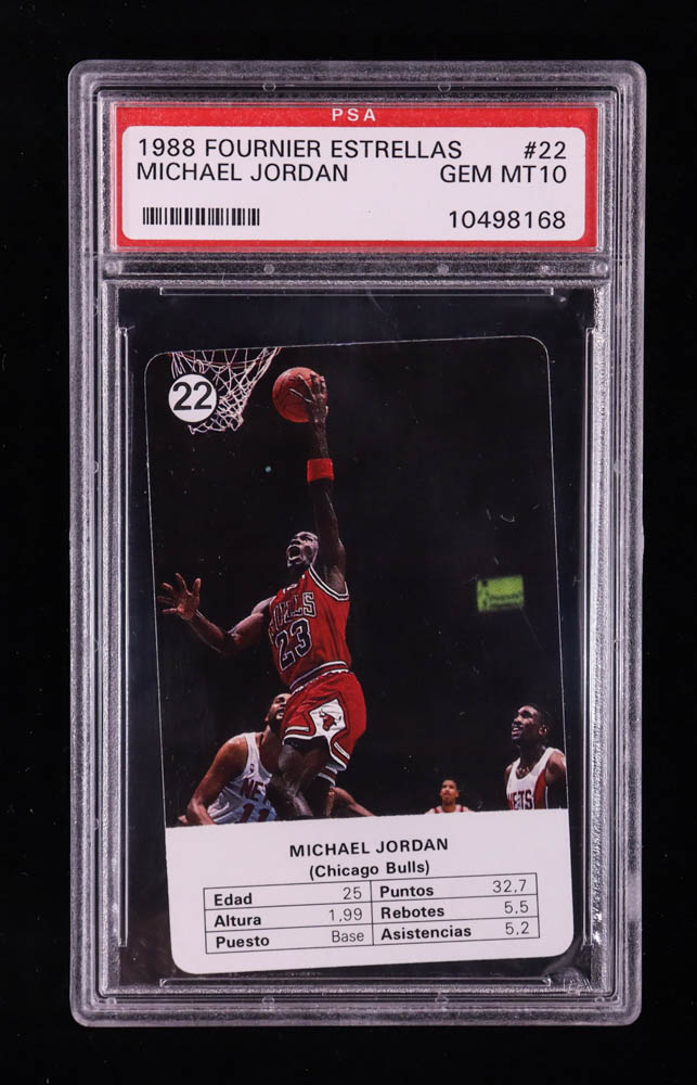 Michael Jordan 1988 Fournier NBA Estrellas #22 (PSA 10) at PristineAuction.com Michael Jordan 1988 Fournier NBA Estrellas #22 (PSA 10) at PristineAuction.com