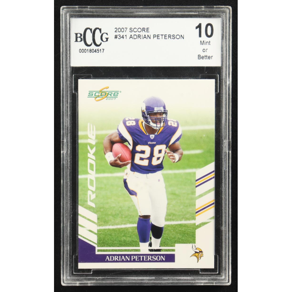 Adrian Peterson 2007 Score #341 RC (BCCG 10) at PristineAuction.com