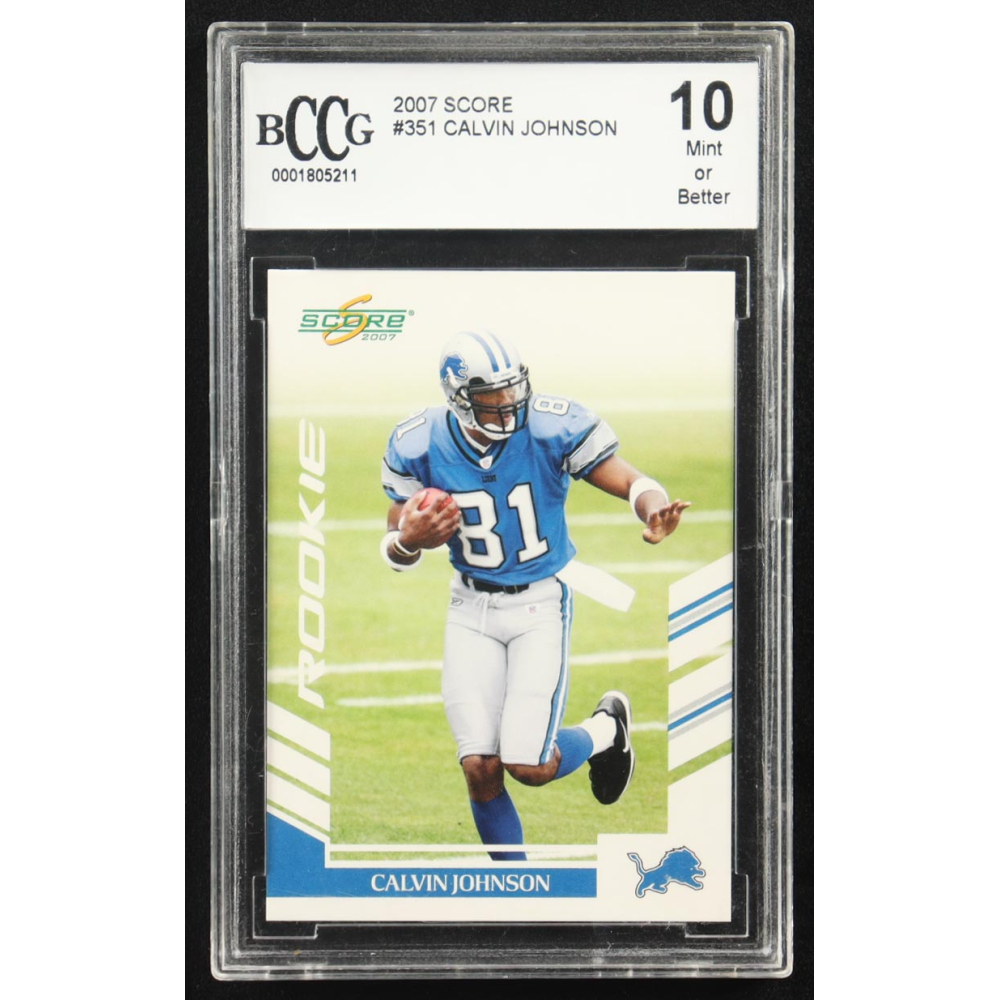 Calvin Johnson 2007 Score #351 RC (BCCG 10) at PristineAuction.com