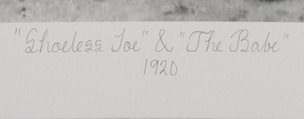 Historical Photo Archive - Joe Jackson & Babe Ruth "Shoeless Joe & The Babe" Limited Edition 10.5x15 Fine Art Giclee on Paper # 160 /375 at PristineAuction.com Historical Photo Archive - Joe Jackson & Babe Ruth "Shoeless Joe & The Babe" Limited Edition 10.5x15 Fine Art Giclee on Paper # 160 /375 at PristineAuction.com