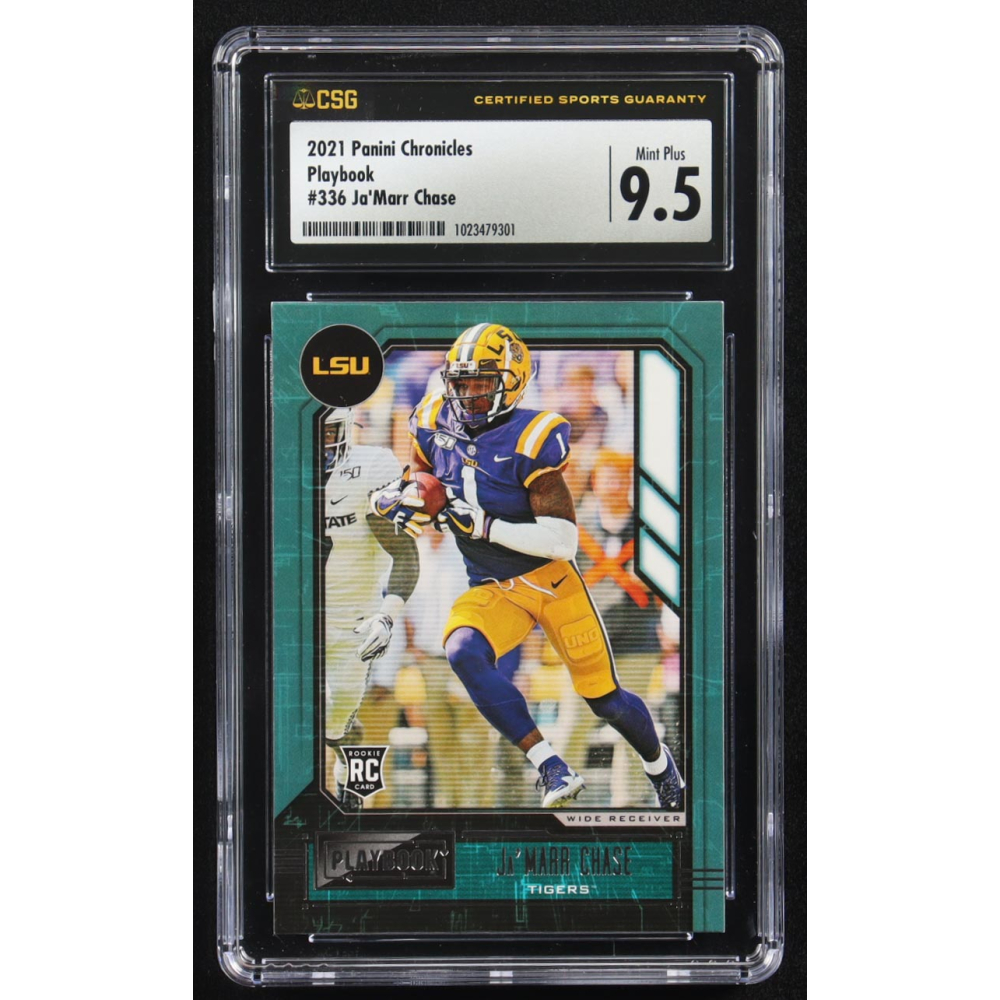 Ja'Marr Chase 2021 Panini Chronicles Playbook #336 RC (CSG 9.5) at PristineAuction.com