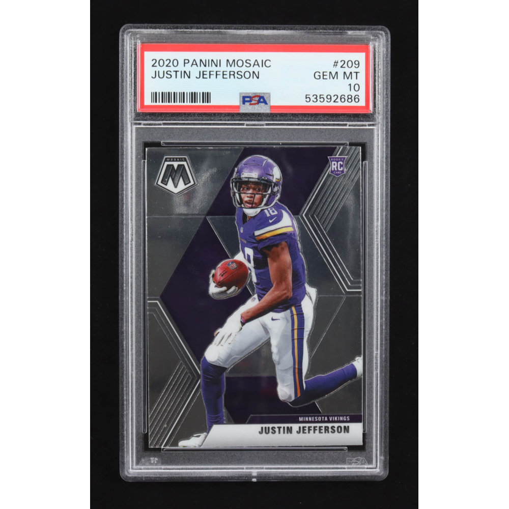 Justin Jefferson 2020 Panini Mosaic #209 RC (PSA 10) at PristineAuction.com