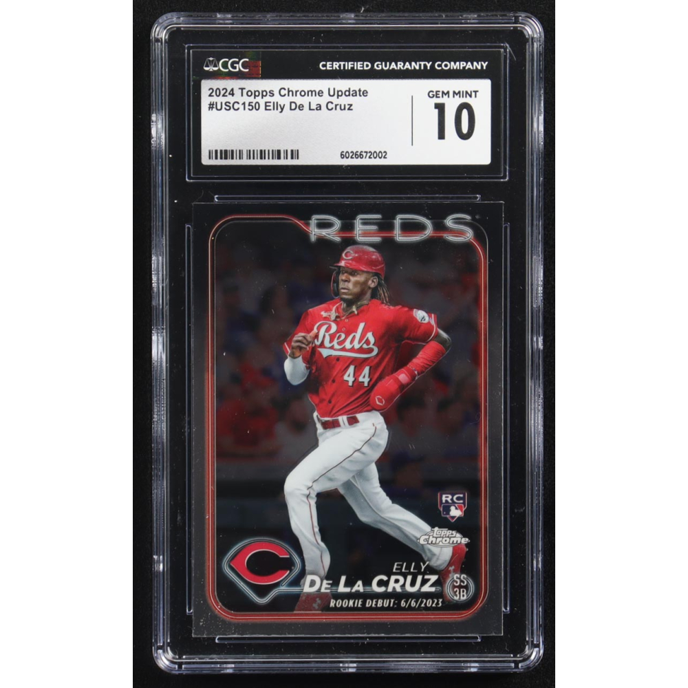 Elly De La Cruz 2024 Topps Chrome Update #USC-150 RC (CGC 10) at PristineAuction.com