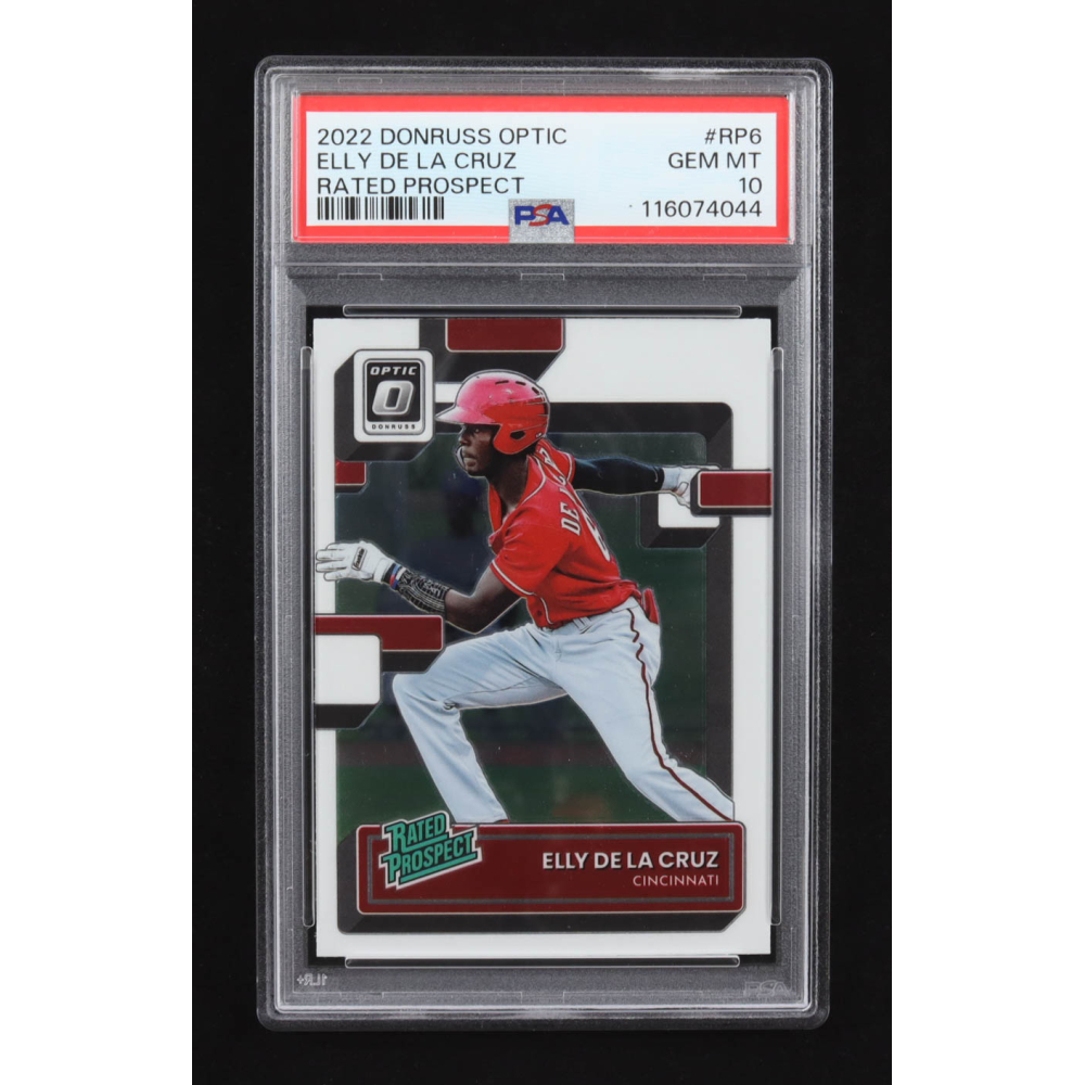 Elly De La Cruz 2022 Donruss Optic Rated Prospects #6 RC (PSA 10) at PristineAuction.com