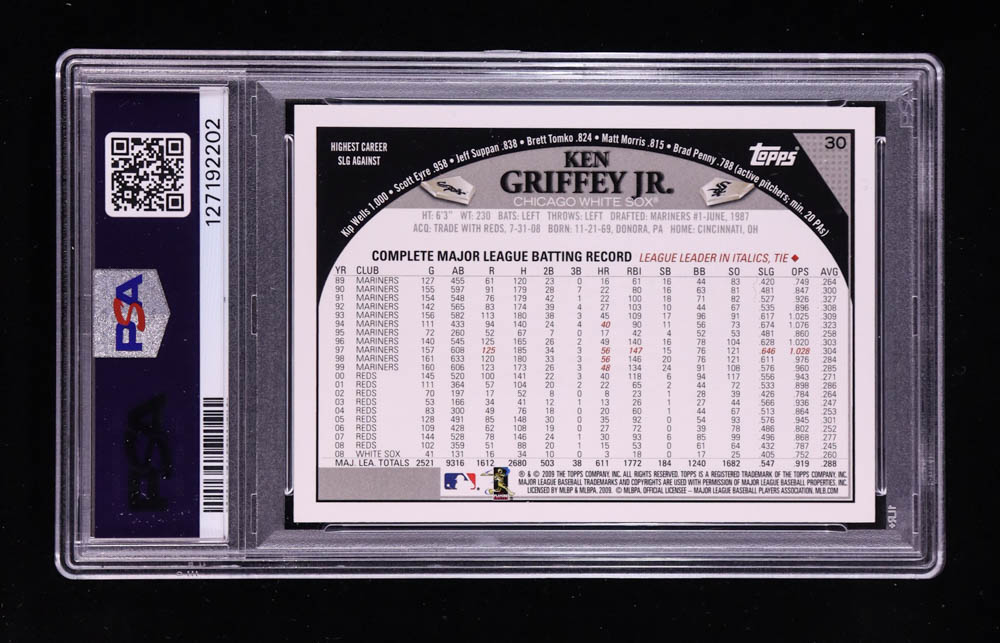 Ken Griffey Jr. 2009 Topps #30 (PSA 9) at PristineAuction.com Ken Griffey Jr. 2009 Topps #30 (PSA 9) at PristineAuction.com
