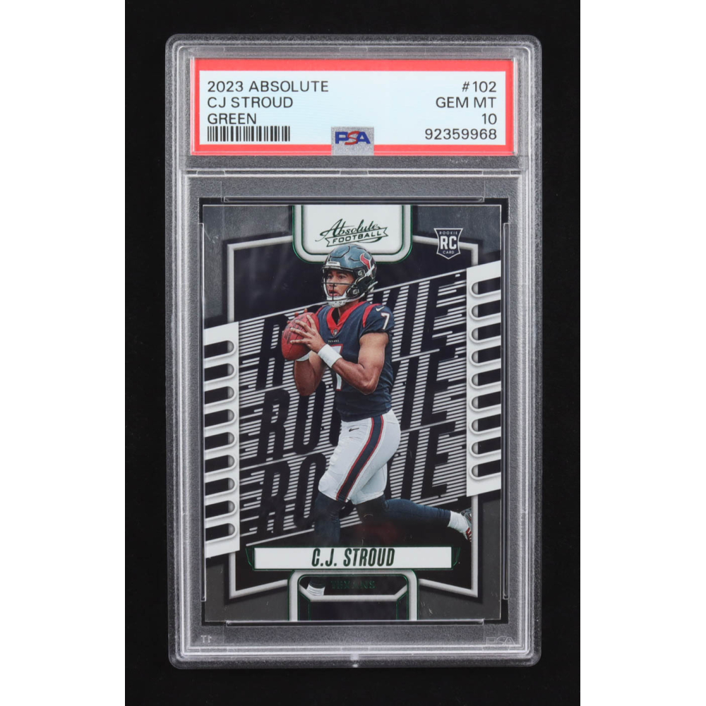 C.J. Stroud 2023 Absolute Green #102 RC (PSA 10) at PristineAuction.com