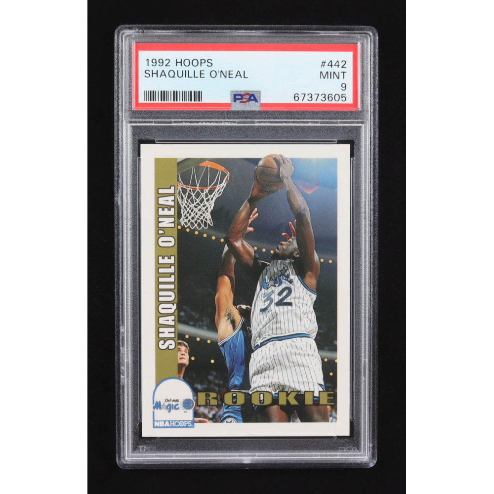 Shaquille O'Neal 1992-93 Hoops #442 RC (PSA 9) at PristineAuction.com