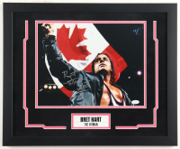 Brett "Hitman" Hart Signed Custom Framed Photo Display (JSA) at PristineAuction.com