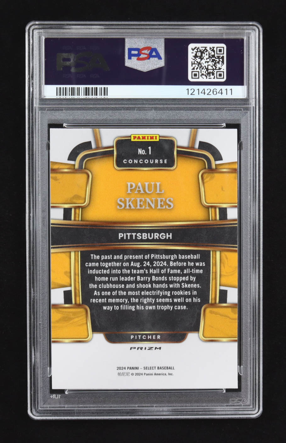 Paul Skenes 2024 Select Prizms Silver #1 RC (PSA 10) at PristineAuction.com Paul Skenes 2024 Select Prizms Silver #1 RC (PSA 10) at PristineAuction.com