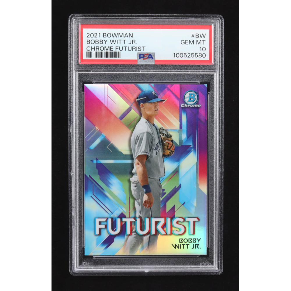Bobby Witt Jr. 2021 Bowman Chrome Futurist Refractors #FUTBW RC (PSA 10) at PristineAuction.com