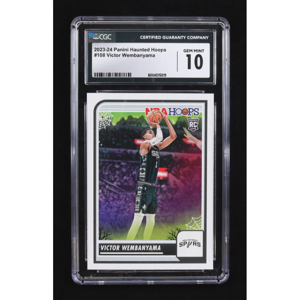 Victor Wembanyama 2023-24 Hoops Haunted Hoops #108 RC (CGC 10) at PristineAuction.com