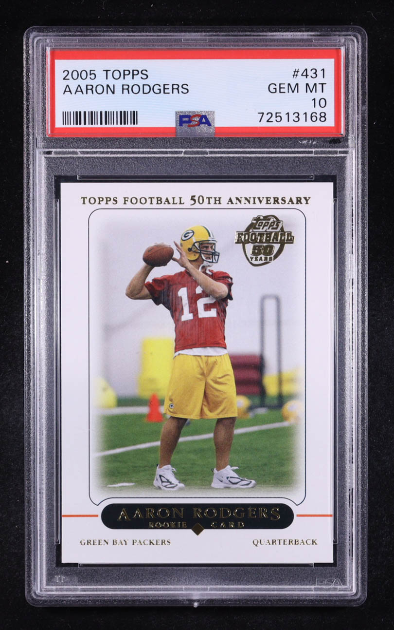 Aaron Rodgers 2005 Topps #431 RC (PSA 10) at PristineAuction.com Aaron Rodgers 2005 Topps #431 RC (PSA 10) at PristineAuction.com