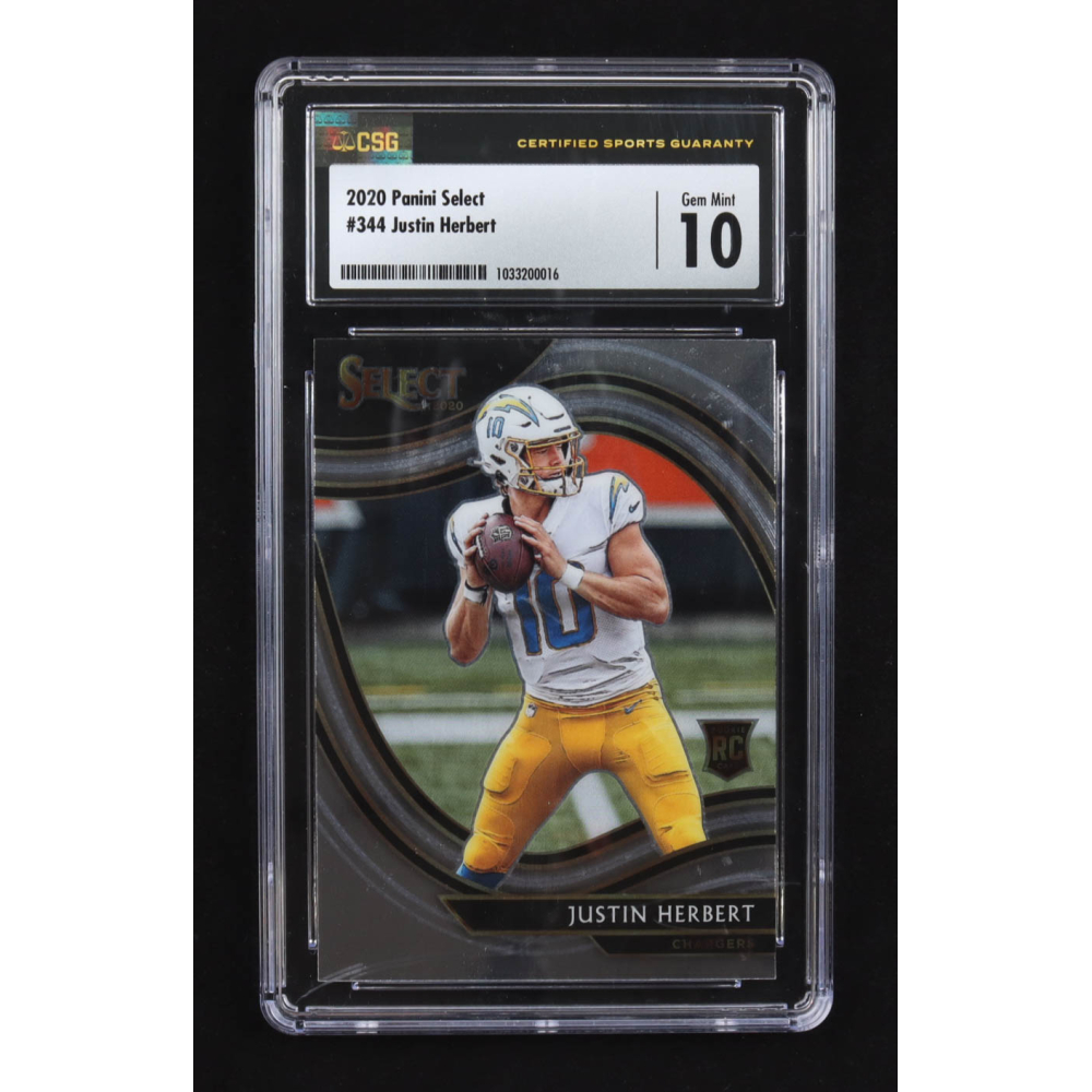 Justin Herbert 2020 Select #344 RC (CGC 10) at PristineAuction.com