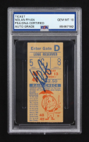 Nolan Ryan Signed 1969 Mets Vs Nationals Shea Stadium Game Ticket (PSA | Autograph Graded PSA 10) at PristineAuction.com