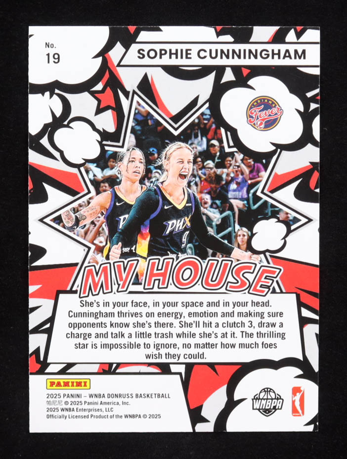 Sophie Cunningham 2025 Donruss WNBA My House #19 at PristineAuction.com Sophie Cunningham 2025 Donruss WNBA My House #19 at PristineAuction.com