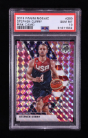 Stephen Curry 2019-20 Panini Mosaic Mosaic Pink Camo #260 (PSA 10) at PristineAuction.com