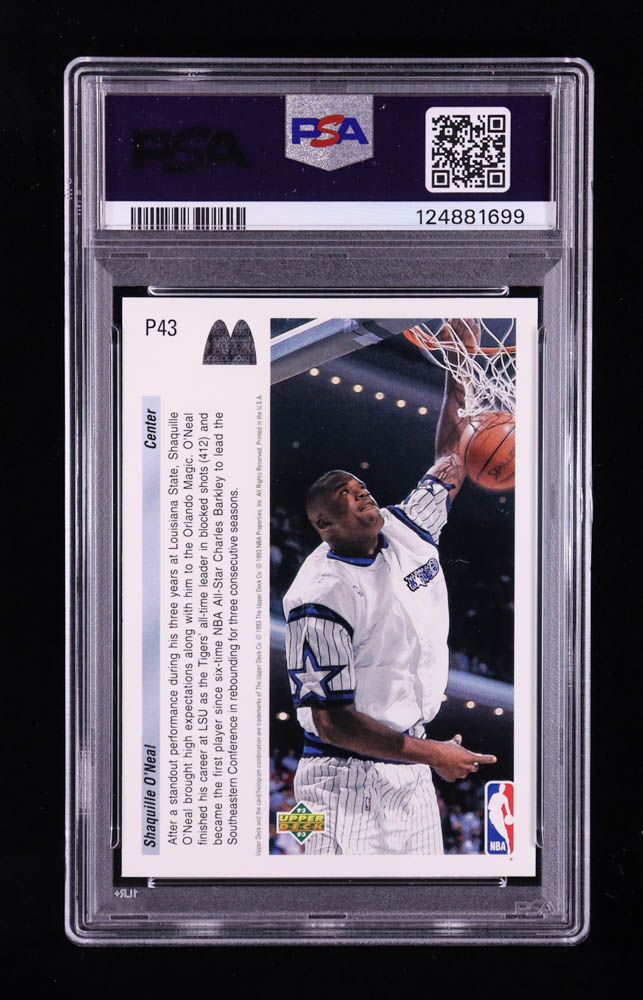 Shaquille O'Neal 1992-93 Upper Deck McDonald's #P43 RC (PSA 10) at PristineAuction.com Shaquille O'Neal 1992-93 Upper Deck McDonald's #P43 RC (PSA 10) at PristineAuction.com