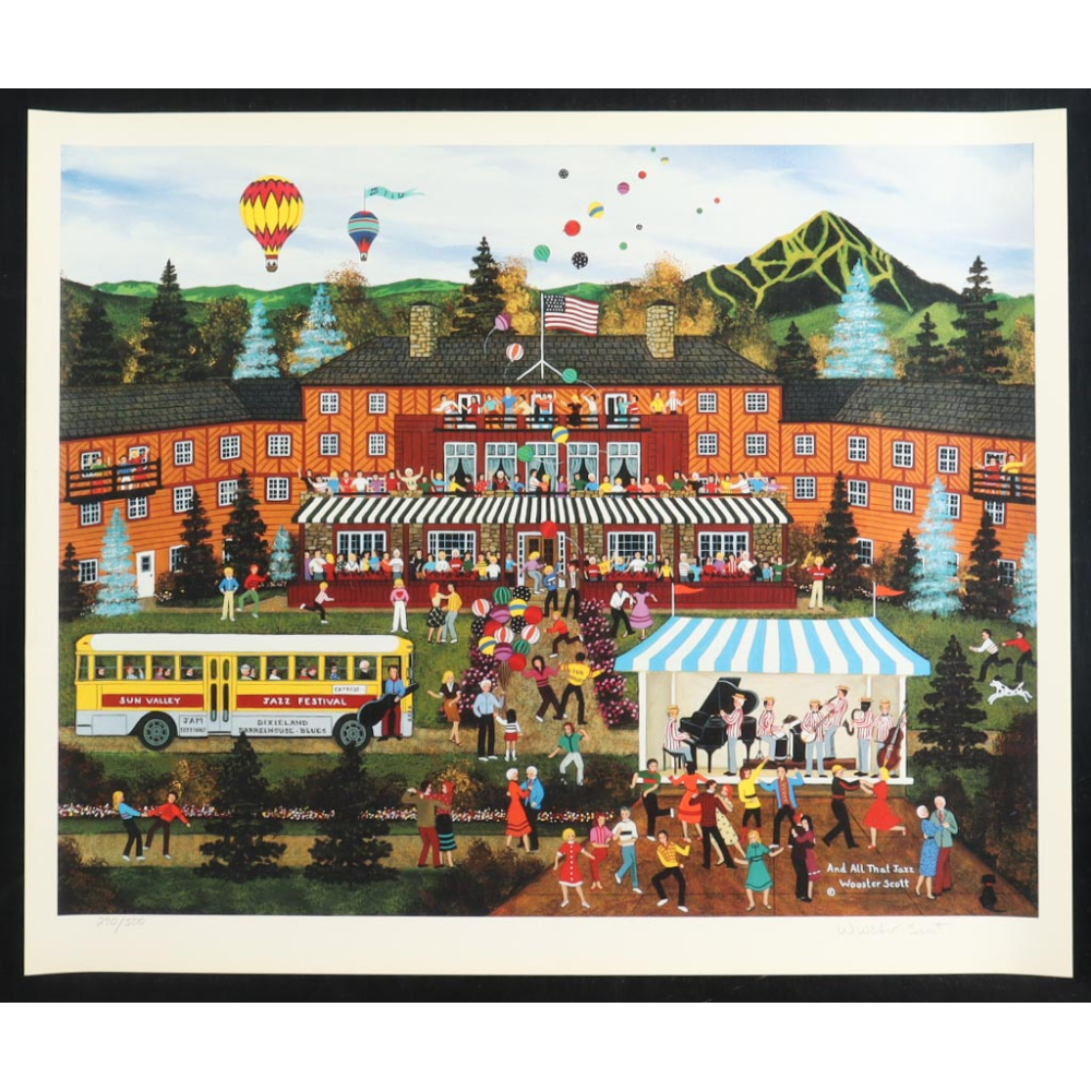 Jane Wooster Scott Signed "And All That Jazz" LE 19x23 Lithograph (PA) at PristineAuction.com
