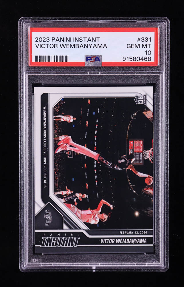 Victor Wembanyama 2023-24 Panini Instant #331 RC (PSA 10) at PristineAuction.com Victor Wembanyama 2023-24 Panini Instant #331 RC (PSA 10) at PristineAuction.com