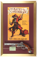 Disneyland "Pirates of the Carribean" Custom Framed Poster Print Display With Ride Ticket & Prop Pistol at PristineAuction.com