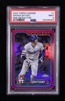Shohei Ohtani 2024 Topps Chrome Pink Refractors #1 (PSA 9) at PristineAuction.com