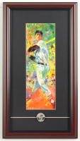 Ted Williams "The Splendid Splinter" Custom Framed Leroy Neiman Print Display With Vintage Williams Pin at PristineAuction.com