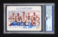 Larry Bird & Magic Johnson Signed U.S. Olympic Basketball Team 1992 Impel U.S. Olympic Hopefuls #18 (PSA | Autograph Graded PSA 10) at PristineAuction.com