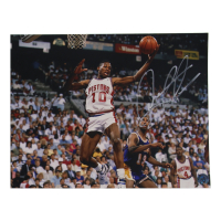 Dennis Rodman Signed Pistons 11x14 Photo (Authentic Ink) at PristineAuction.com