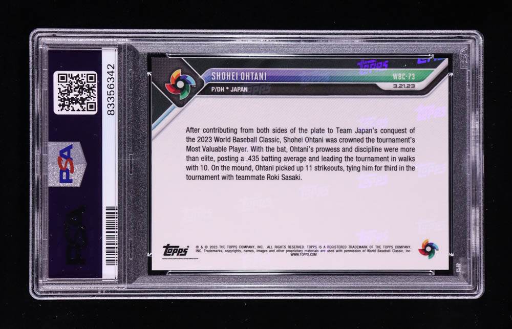 Shohei Ohtani 2023 Topps Now World Baseball Classic #WBC73 (PSA 10) at PristineAuction.com Shohei Ohtani 2023 Topps Now World Baseball Classic #WBC73 (PSA 10) at PristineAuction.com