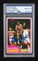 Magic Johnson Signed 1981 Topps #21 (PSA | Autograph Graded PSA 10) at PristineAuction.com