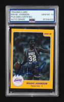 Magic Johnson Signed 1986 Star CO Career Info #7 (PSA | Autograph Graded PSA 10) at PristineAuction.com