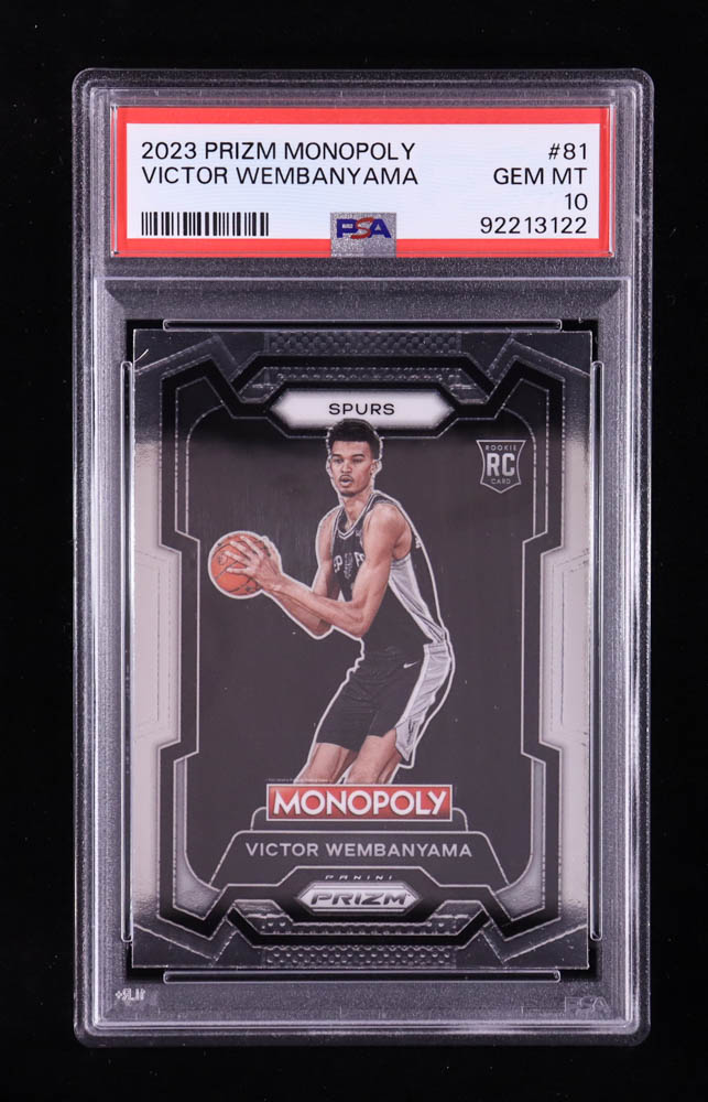 Victor Wembanyama 2023-24 Panini Prizm Monopoly #81 RC (PSA 10) at PristineAuction.com Victor Wembanyama 2023-24 Panini Prizm Monopoly #81 RC (PSA 10) at PristineAuction.com