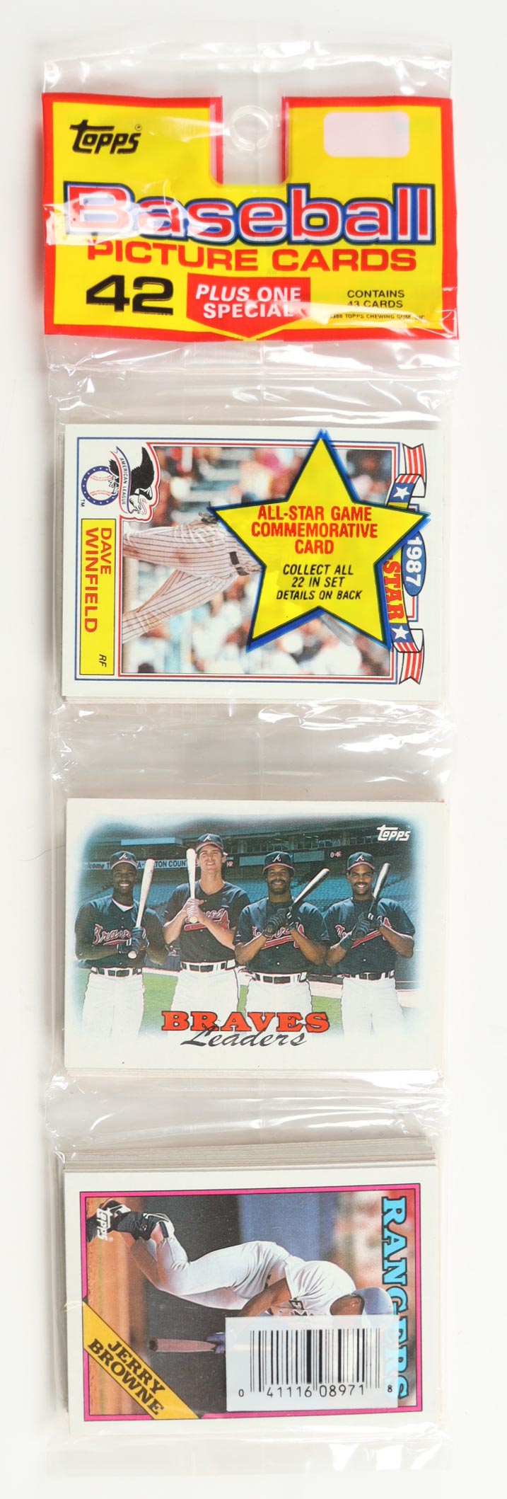 1988 Topps Baseball Picture Cards Rack Pack with (43) Cards at PristineAuction.com 1988 Topps Baseball Picture Cards Rack Pack with (43) Cards at PristineAuction.com