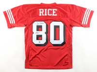 Jerry Rice Signed 49ers Mitchell & Ness Authentic Jersey Inscribed "Goat" (Fanatics) at PristineAuction.com